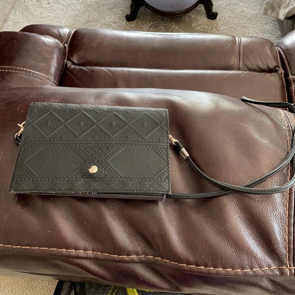 Black crossbody bag.